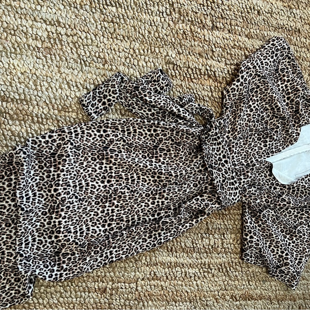 ASOS, leopard print midi dress